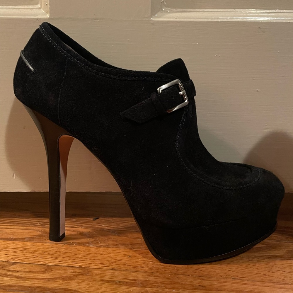 michael kors black suedes high ankle ankle booties
